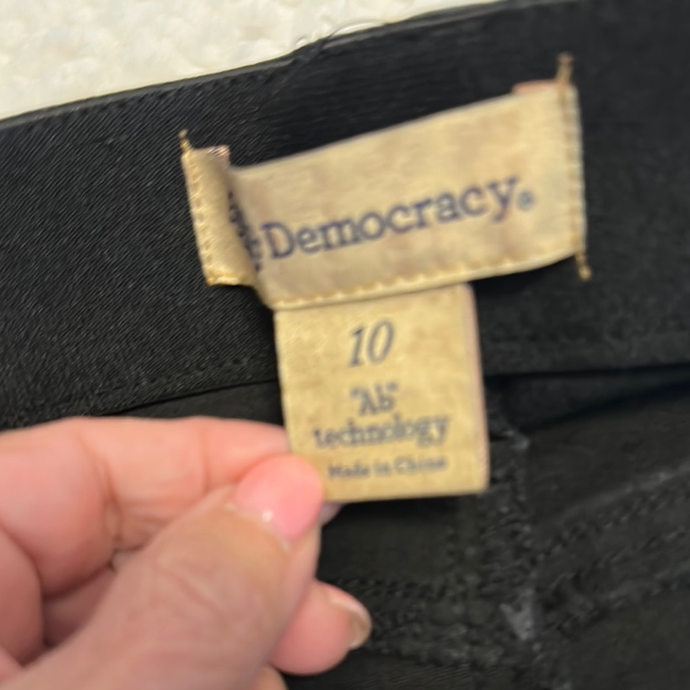 Democracy AbSolution Black Straight Leg Jeans Size 10 Mid Rise Sculpt Stretch - Picture 6 of 7